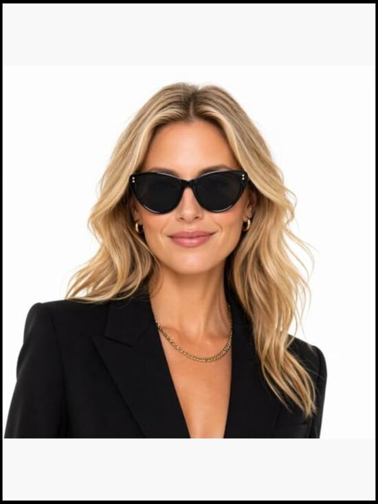 Vintage Cat-Eye Sunglasses Acetate Frame UV Protection Non-Polarized main image 3